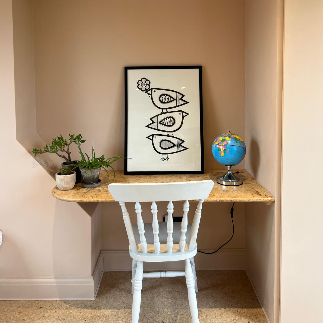 minard-lewisham-loft-conversion-detail-study-space We're all about the small details and clever design ideas – like this desk built perfectly into an alcove in a child's bedroom in Lewisham.